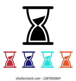 egg timer sand vector icon