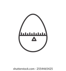 Egg Timer thin liner icon vector.