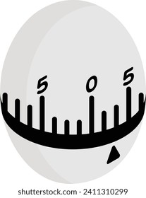 Diseño isométrico de temporizadores de huevos, Diseño mecánico de iconos vectores de temporizador electrónico de huevos, Preparación de alimentos de símbolos de panadería y panadería y señalización de utensilios de cocina, material de desarrollo de recetas