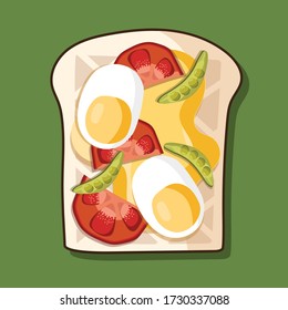 egg tomato bean toast breakfast bread cuisine bread tasty