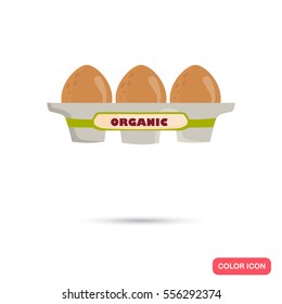 Egg tray color flat icon for web and mobile design