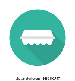 egg tray glyph flat vector icon