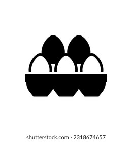 Egg tray icon, logo isolated on white background