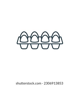 Egg tray icon. Monochrome simple sign from agriculture collection. Egg tray icon for logo, templates, web design and infographics.