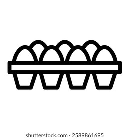 Egg Tray Line Icon Design For Personal And Commercial Use