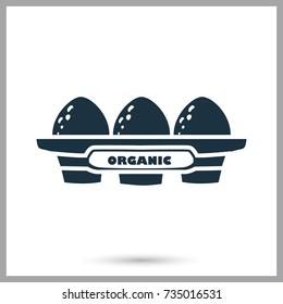 Egg tray simple icon for web and mobile design
