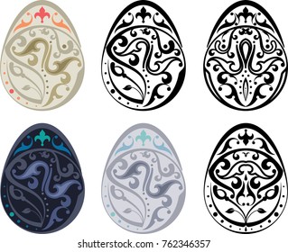 Egg Tribal Tattoo Artistic Vector Art Illustration