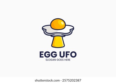 Egg Ufo Logo. Vector Illustration