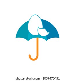 Egg Umbrella Logo Icon Design