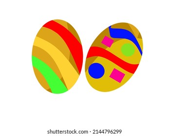 egg vector with beautiful colorful design