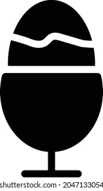 egg vector glyph flat icon