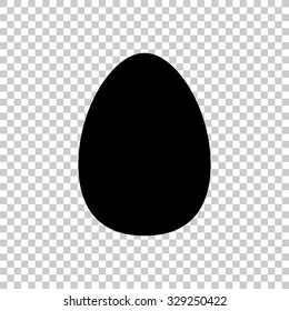 egg vector icon - black illustration
