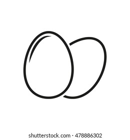 Egg vector icon. Black illustration isolated on white background for graphic and web design.