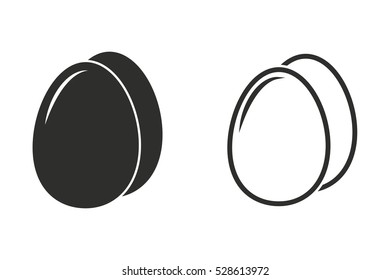 Egg vector icon. Black illustration isolated on white background for graphic and web design.