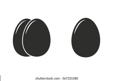 Egg vector icon. Black illustration isolated on white background for graphic and web design.