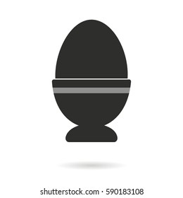 Egg vector icon. Black illustration isolated on white background for graphic and web design.