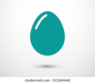Egg vector icon, breakfast food. Diet