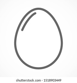 Egg vector icon, breakfast food. Diet