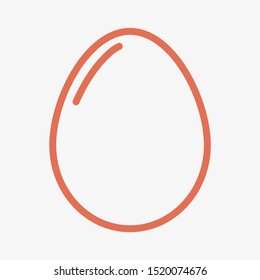 Egg vector icon, breakfast food. Diet