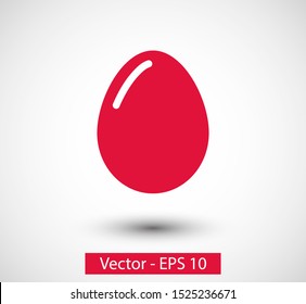 Egg vector icon, breakfast food. Diet