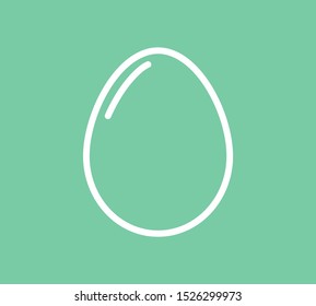 Egg vector icon, breakfast food. Diet