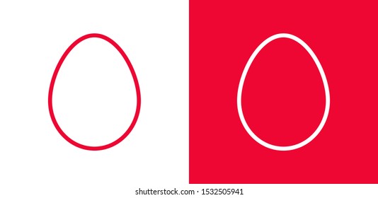 Egg vector icon, breakfast food. Diet