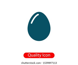 Egg vector icon, breakfast food. Diet