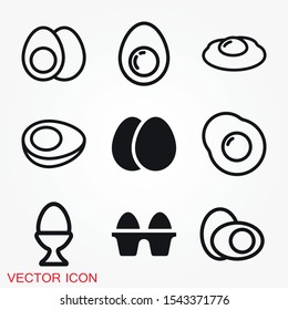 Egg Vector Icon, Breakfast Food Symbol. Modern, Simple Flat Vector Illustration For Web Site Or Mobile App