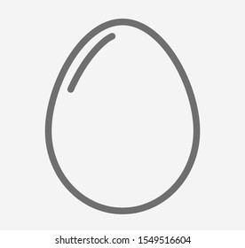 Egg vector icon, breakfast food. Diet