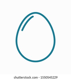 Egg vector icon, breakfast food. Diet