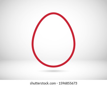 Egg vector icon, breakfast food. Diet