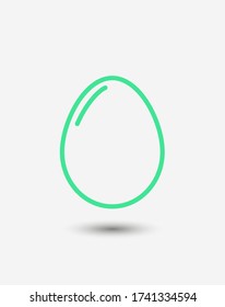 Egg vector icon, breakfast food. Diet