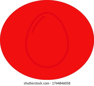 Icono vector de huevo, comida de desayuno. Dieta