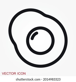 Egg vector icon, breakfast food symbol. Flat vector illustration