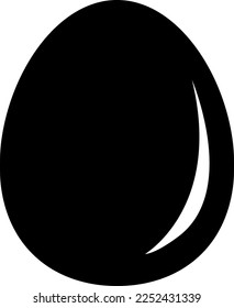 Egg vector icon, breakfast food symbol illustration on white background..eps