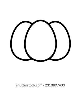 Egg vector icon, breakfast food symbol color editable