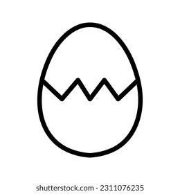 Egg vector icon, breakfast food symbol color editable