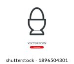Egg vector icon. Editable stroke. Symbol in Line Art Style for Design, Presentation, Website or Apps Elements. Pixel vector graphics - Vector