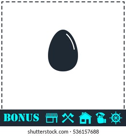 Egg vector icon flat. Simple vector symbol and bonus icon