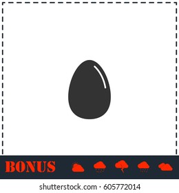 Egg vector icon flat. Simple vector symbol and bonus icon