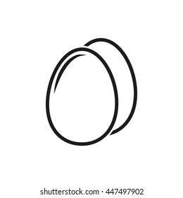 Egg vector icon. Illustration isolated on white background for graphic and web design.