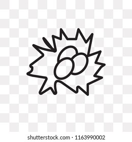 Egg vector icon isolated on transparent background, Egg logo concept