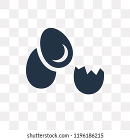 Egg vector icon isolated on transparent background, Egg transparency concept can be used web and mobile