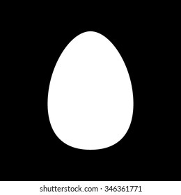 egg vector icon isolated on black