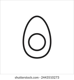 egg vector icon line template