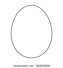 Icono vector de huevo. Icono de vector de contorno aislado en huevo de fondo blanco.