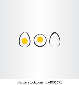 egg vector icon set elements design