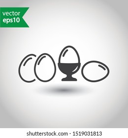 Egg vector icon. Egg sign design. Egg flat symbol. EPS 10 pictogram