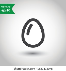 Egg vector icon. Egg sign design. Egg flat symbol. EPS 10 pictogram