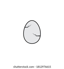 Egg. vector icon. Simple retro color modern illustration pictogram. - Vector